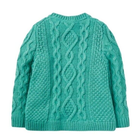 Mini Boden Girl's Brook Blue Cable Cardigan SIZE-9-10Y - Picture 2 of 9